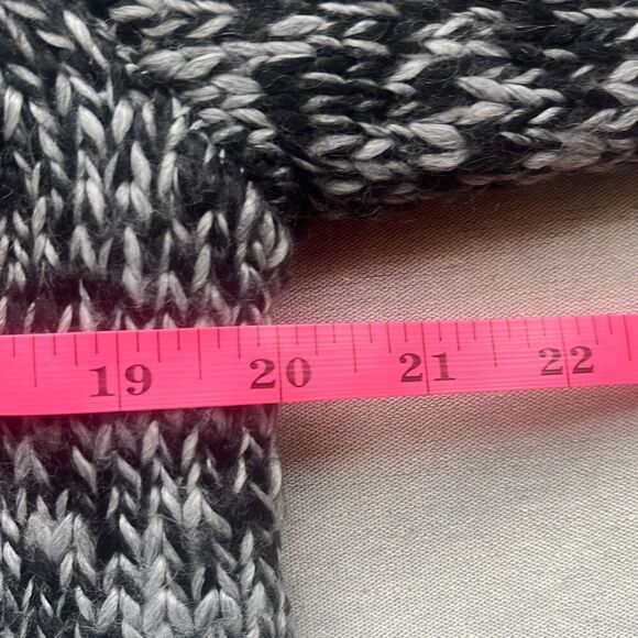 Pendleton Black Gray Marled Sweater Coat 3 Button Med Petite Wool Blend Grandma - Picture 10 of 11